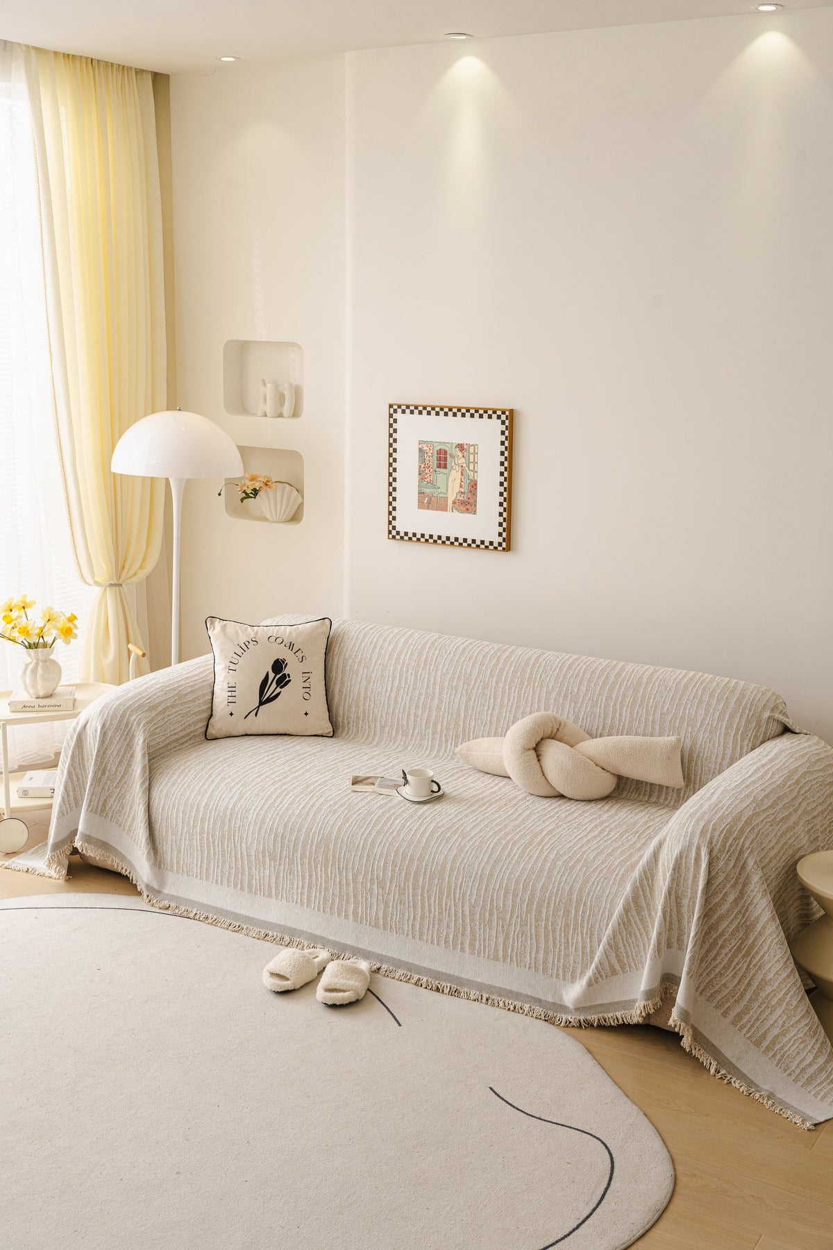 Throw Blanket - Serena - Khaki