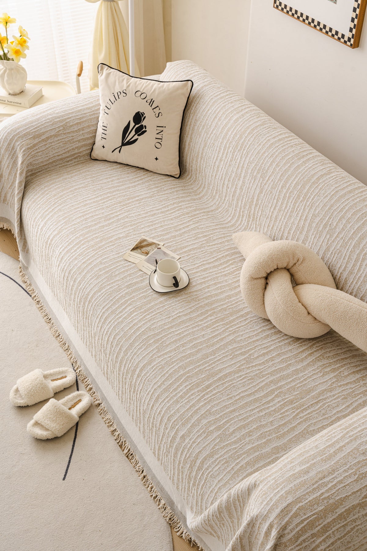 Throw Blanket - Serena - Khaki