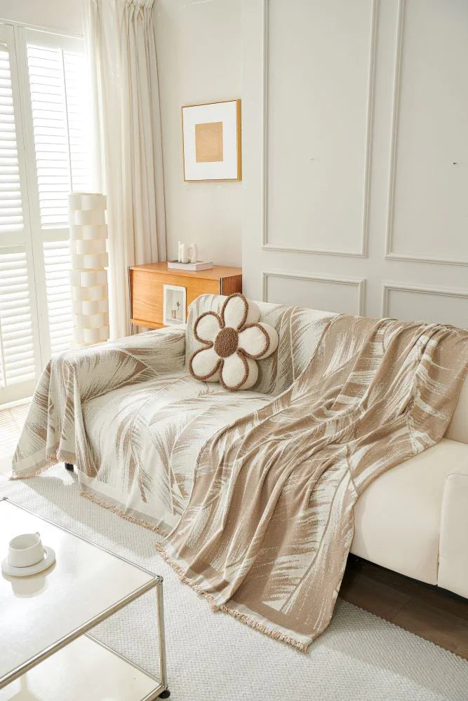 Throw Blanket - Yeluxe - Beige