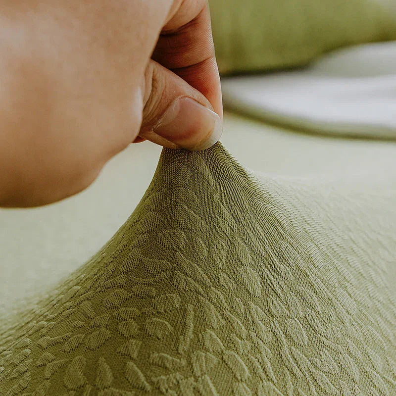 Couch Cover -Pebble-Textured - Bean Green - Waterproof