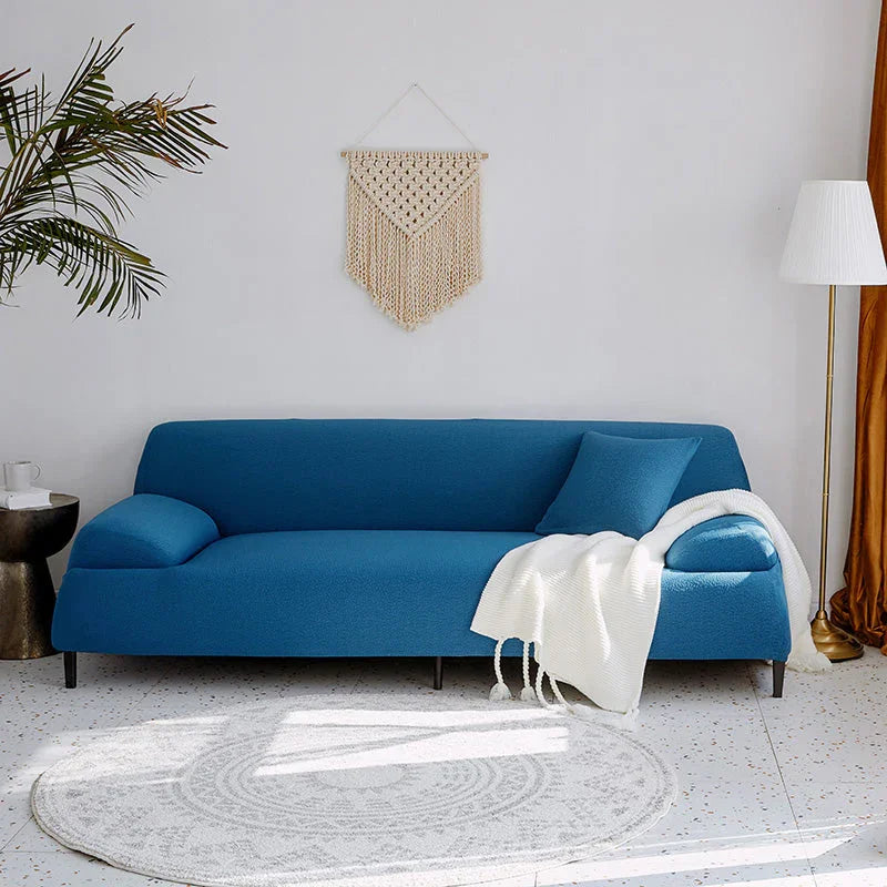 Couch Cover - Pebble-Textured - Bright Blue - Waterproof