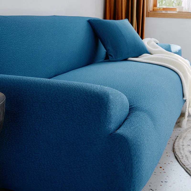 Couch Cover - Pebble-Textured - Bright Blue - Waterproof