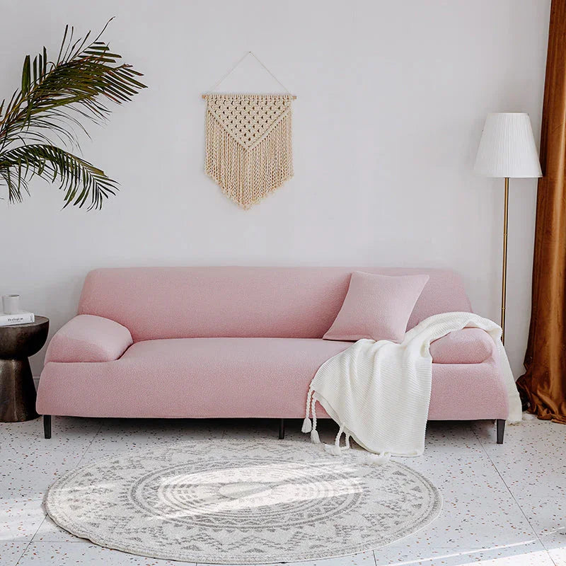 Couch Cover -Pebble-Textured - Mist Pink - Waterproof