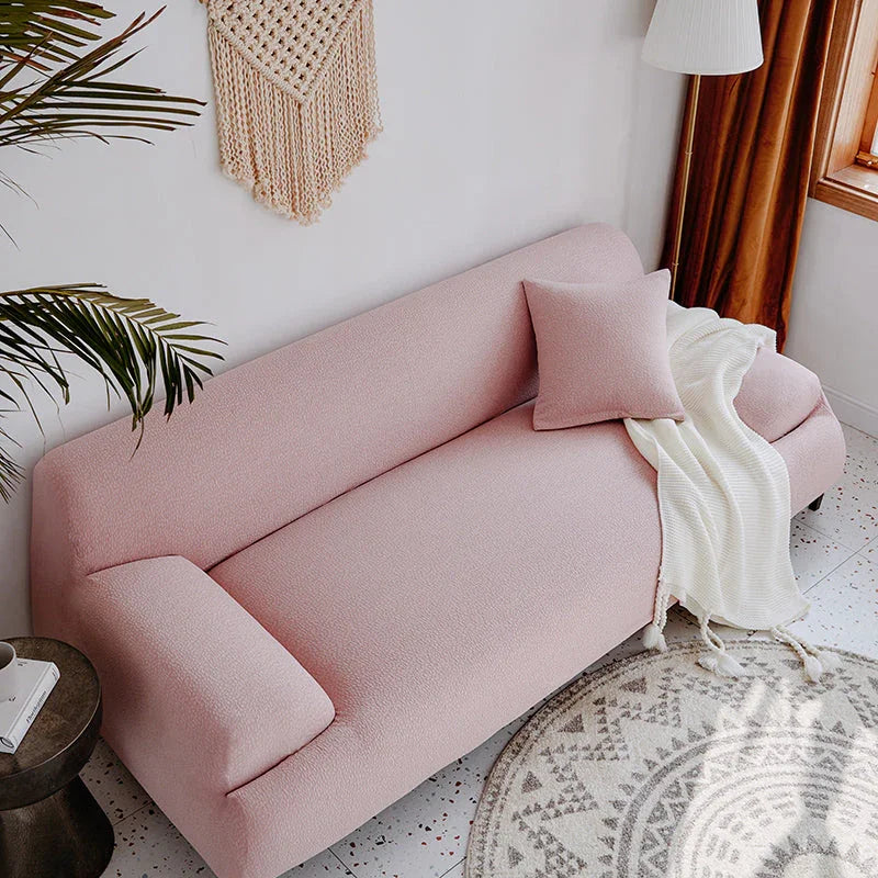 Couch Cover -Pebble-Textured - Mist Pink - Waterproof