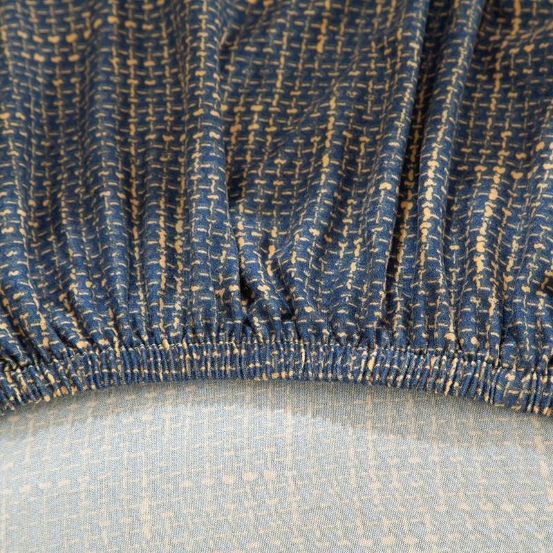 Couch Cover - Crosshatch - Blue & Gold - Adaptable & Expandable
