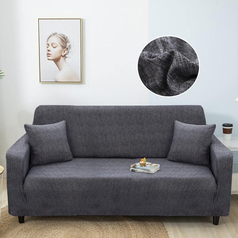 Couch Cover - Crosshatch - Dark Grey - Adaptable & Expandable