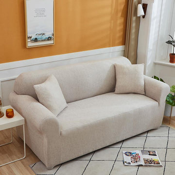 Couch Cover - Crosshatch - Eggshell - Adaptable & Expandable