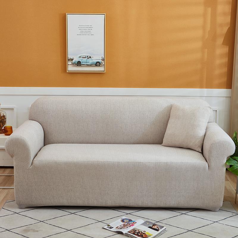 Couch Cover - Crosshatch - Eggshell - Adaptable & Expandable