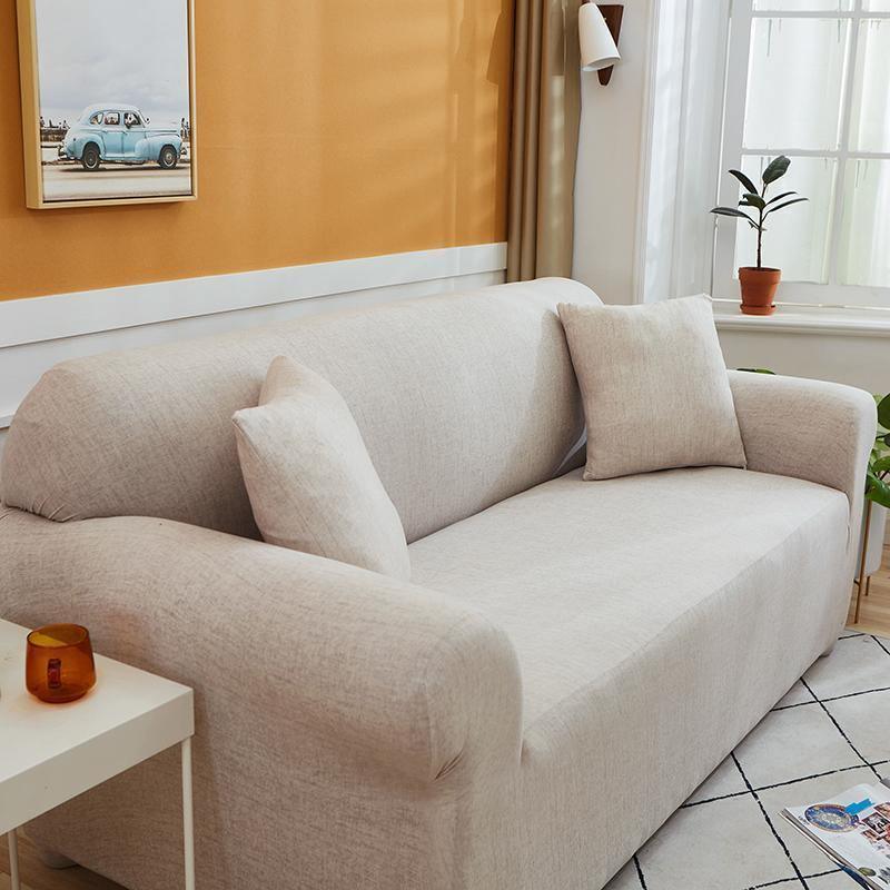 Couch Cover - Crosshatch - Eggshell - Adaptable & Expandable
