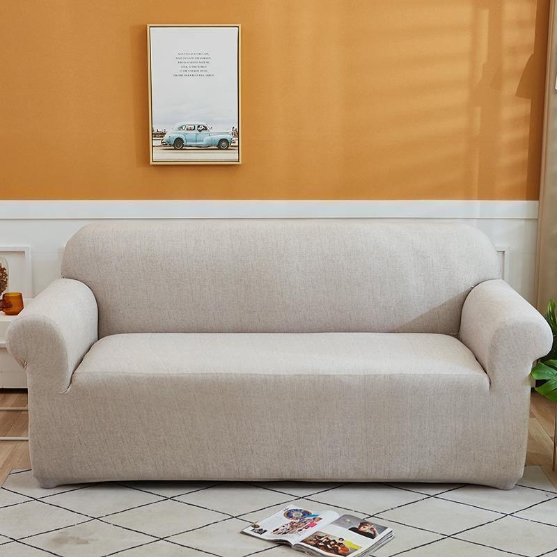 Couch Cover - Crosshatch - Eggshell - Adaptable & Expandable