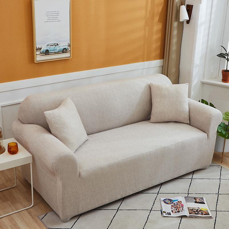 Couch Cover - Crosshatch - Eggshell - Adaptable & Expandable