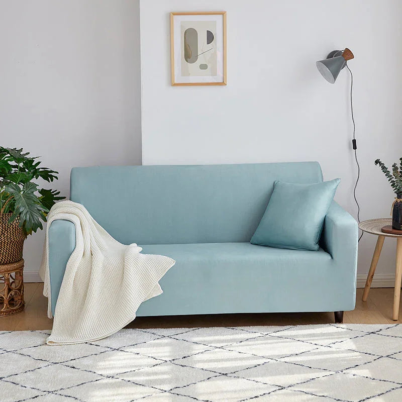 Couch Cover - Muted Blue - Adaptable & Expandable