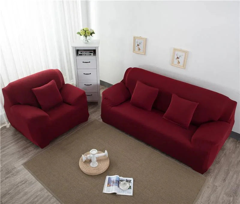 Couch Cover - Garnet Red - Adaptable & Expandable