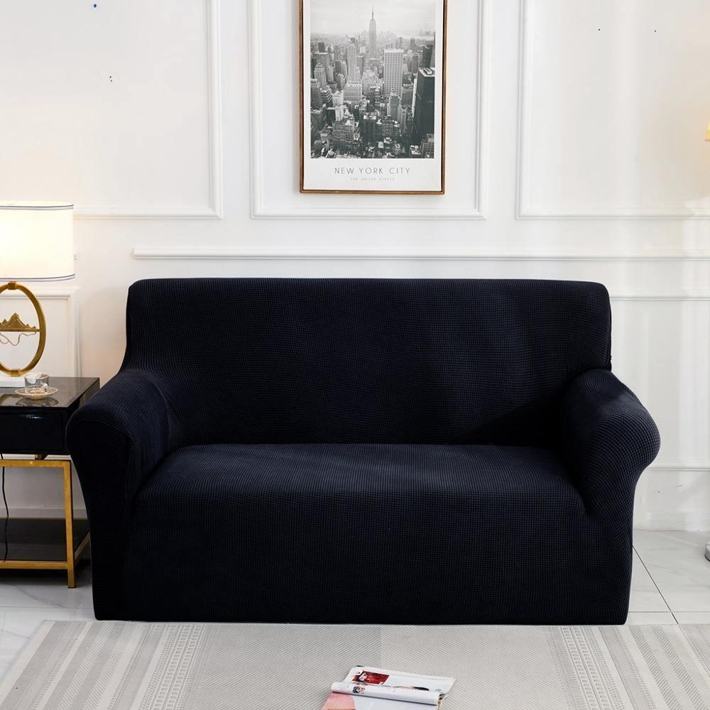 Couch Cover - Jacquard - Black - Adaptable & Expandable