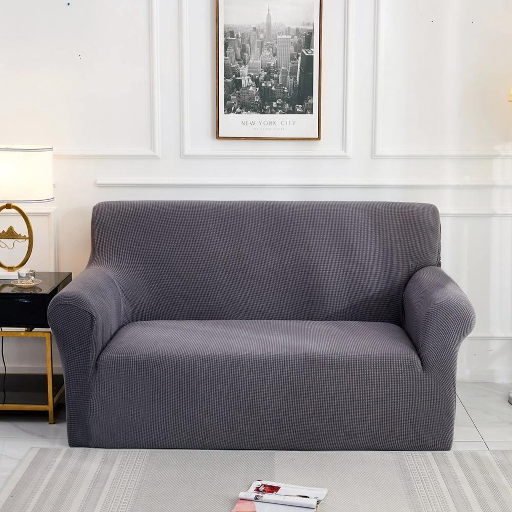 Couch Cover - Jacquard - Dark Grey- Adaptable & Expandable