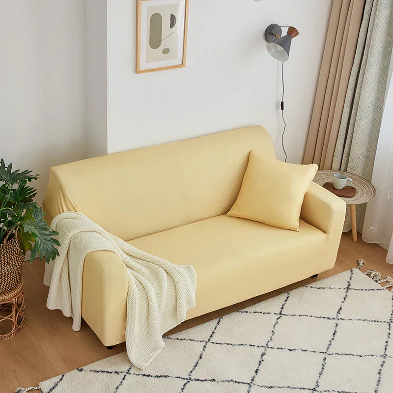 Couch Cover - Buttermilk Yellow - Adaptable & Expandable