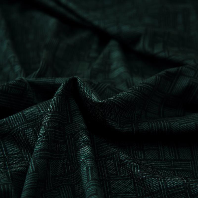 Couch Cover - Linear Geometric - Forest Green - Adaptable & Expandable