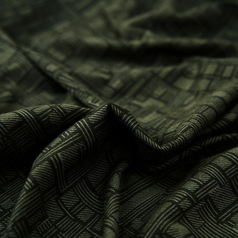 Couch Cover - Linear Geometric - Olive Green - Adaptable & Expandable