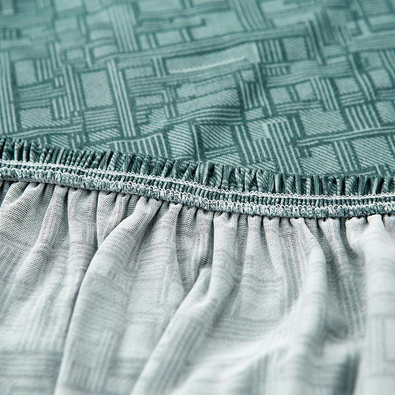 Couch Cover - Linear Geometric - Pastel Green - Adaptable & Expandable