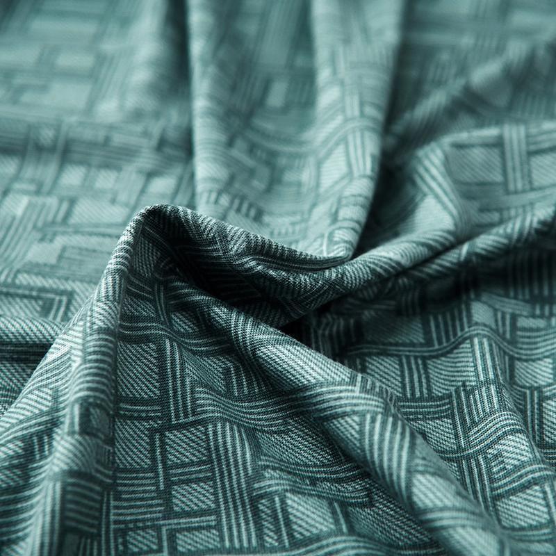 Couch Cover - Linear Geometric - Pastel Green - Adaptable & Expandable