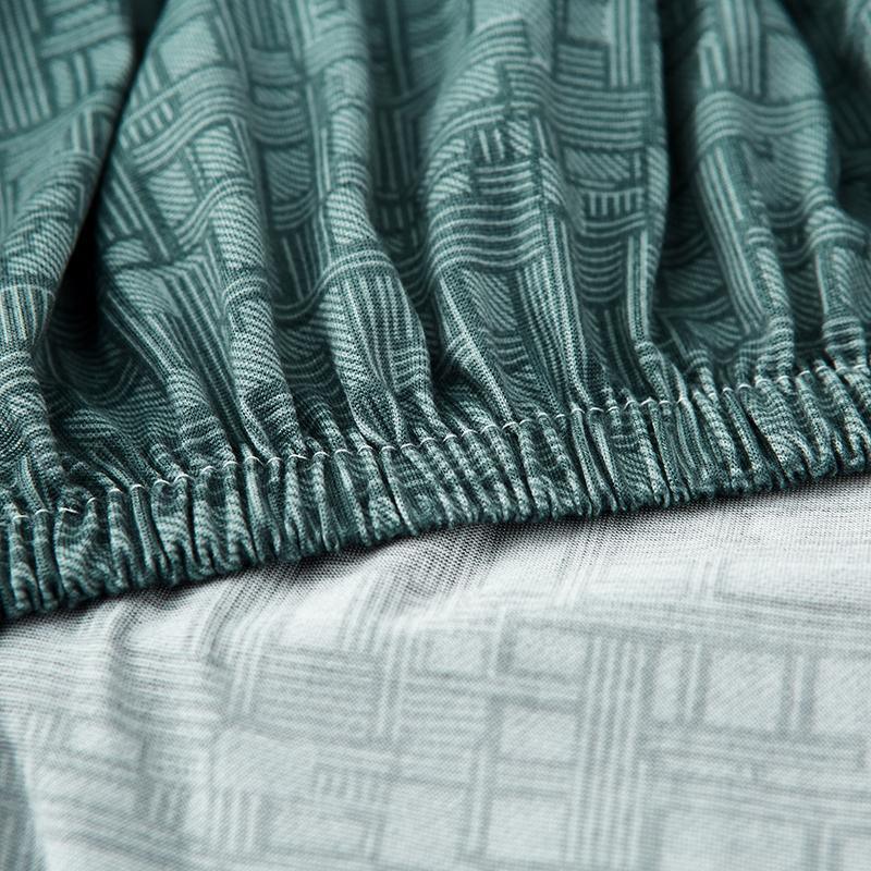 Couch Cover - Linear Geometric - Pastel Green - Adaptable & Expandable