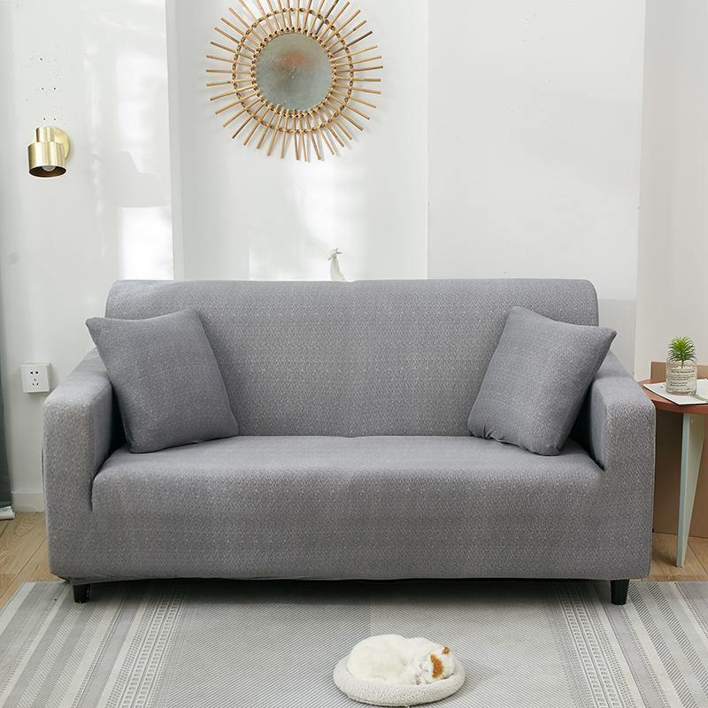 Couch Cover - Flecked - Light Grey - Adaptable & Expandable