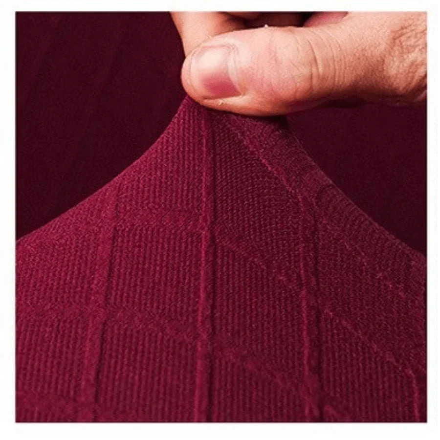 Cushion Cover - Diamond Jacquard - Cardinal Red
