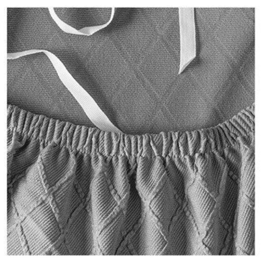 Couch Cover - Diamond Jacquard - Light Concrete Grey - Adaptable & Expandable