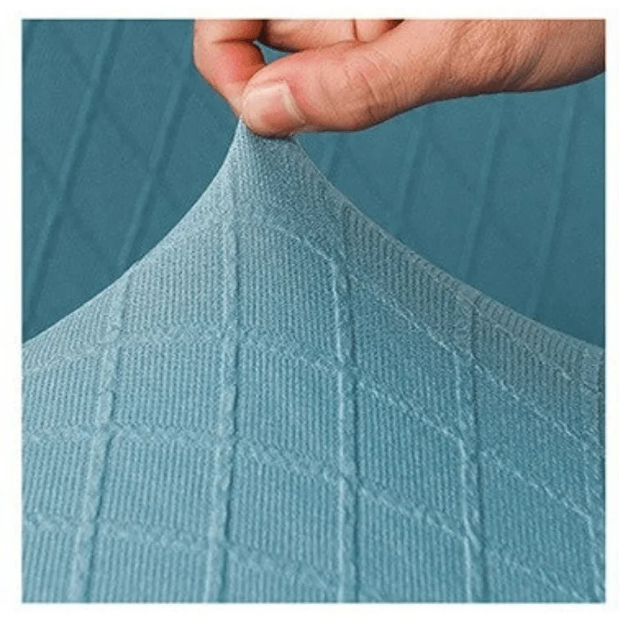 Couch Cover - Diamond Jacquard - Sky Blue - Adaptable & Expandable