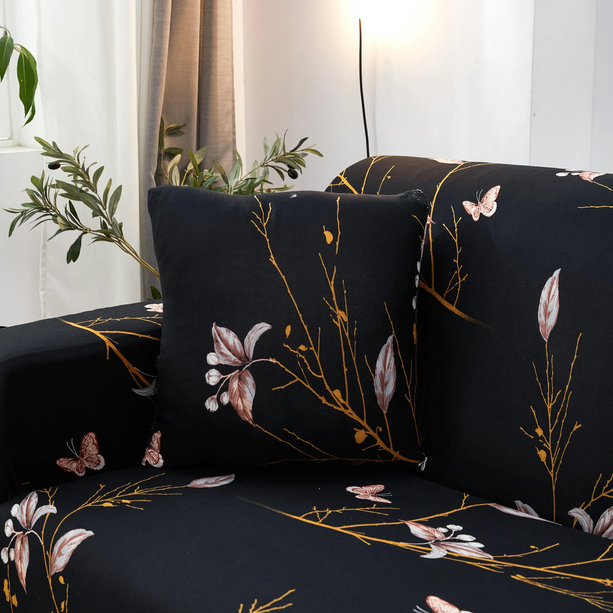 L-Shaped Sofa Cover - Printemps - Adaptable & Expandable