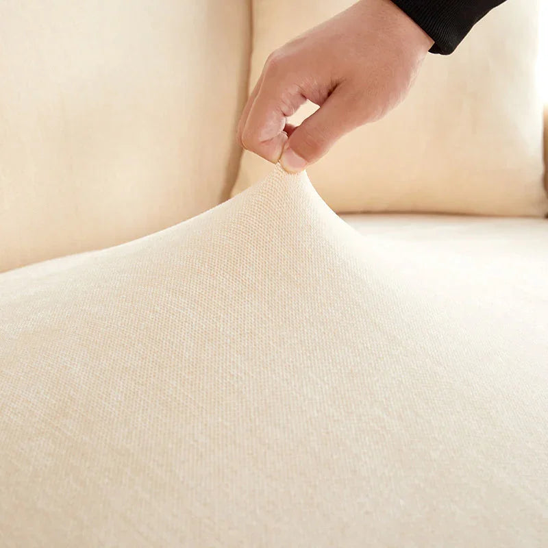 L-Shaped Sofa Cover -Luma - Beige - Adaptable & Expandable