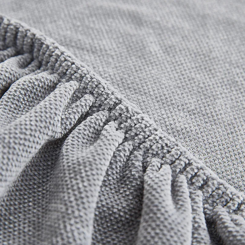 L-Shaped Sofa Cover -Luma - Neutral Grey - Adaptable & Expandable