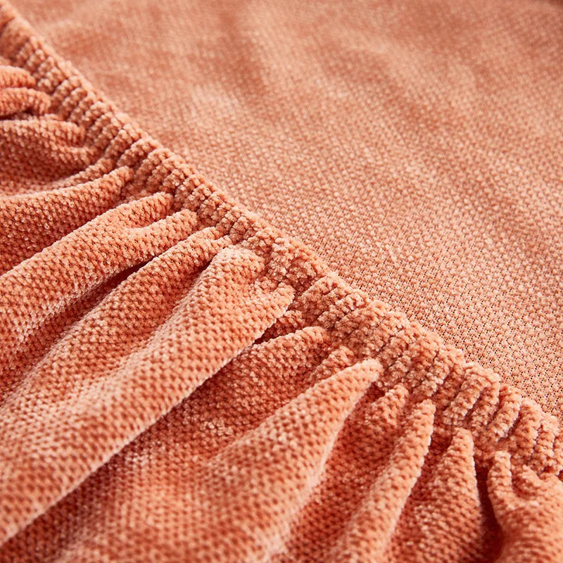 L-Shaped Sofa Cover -Luma - Orange - Adaptable & Expandable