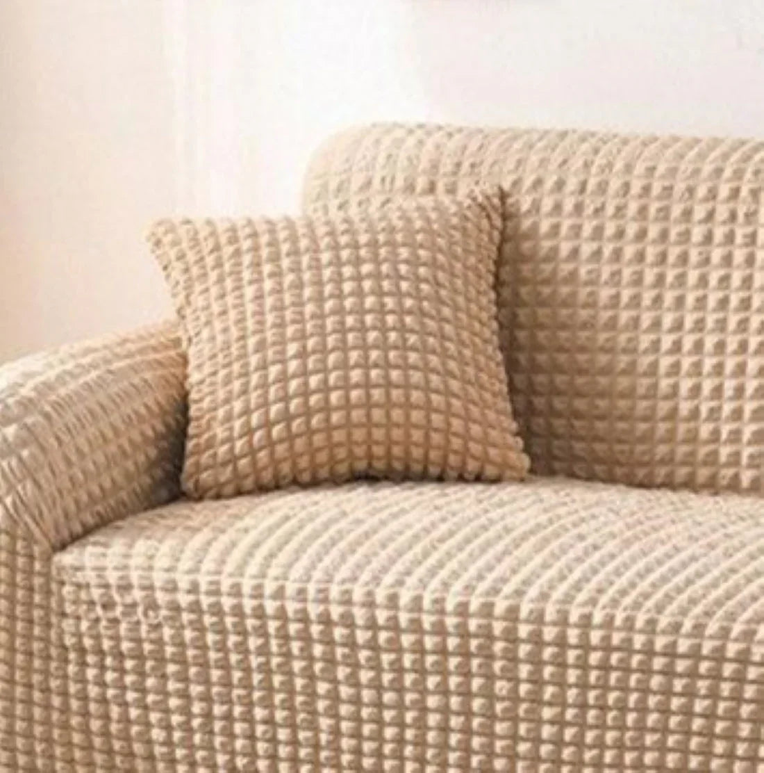 Cushion Cover - Bobble-Textured - Beige