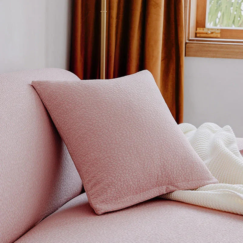 Cushion Cover - Pebble-Textured - Mist Pink - Waterproof