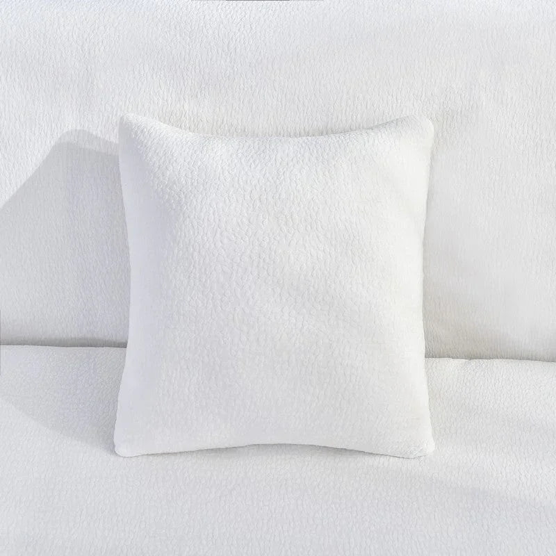 Cushion Cover - Pebble-Textured - White - Waterproof