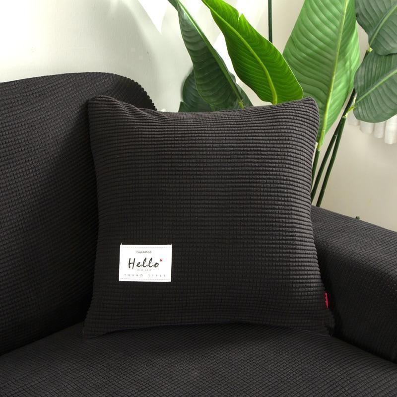 Cushion Cover - Jacquard - Black