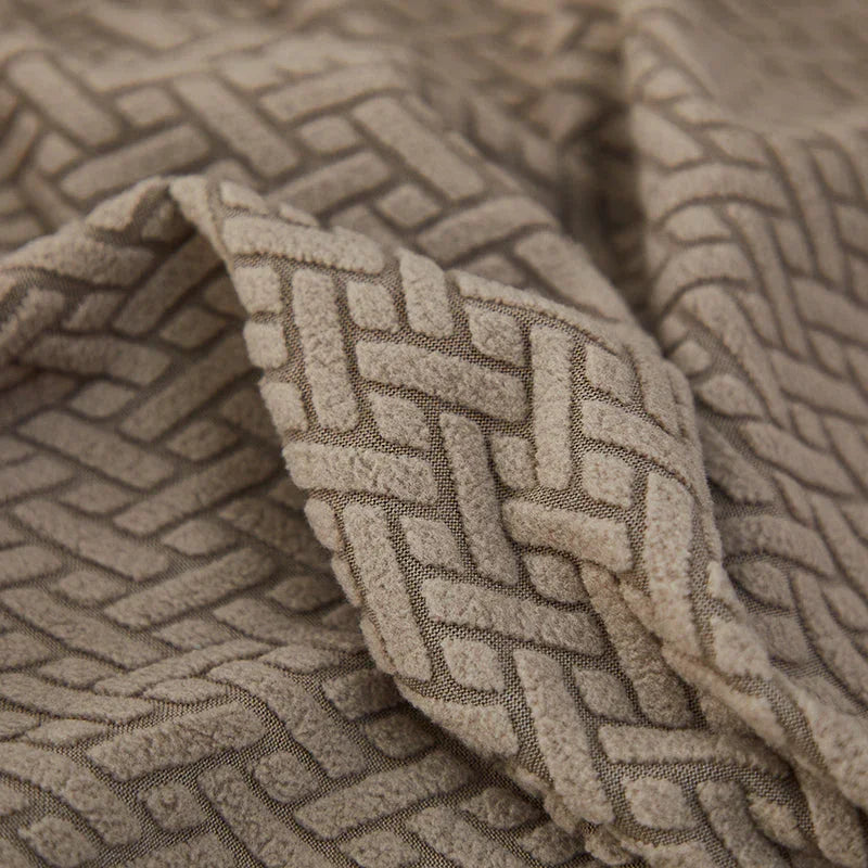 Recliner Cover - Interwoven Pattern - Brown - Adaptable & Expandable