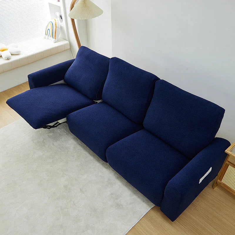 Recliner Cover - Interwoven Pattern - Dark Blue - Adaptable & Expandable