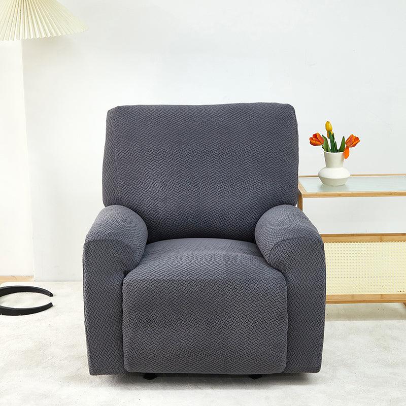 Recliner Cover - Interwoven Pattern - Dark Grey - Adaptable & Expandable