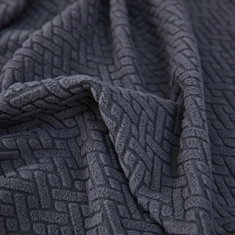 Recliner Cover - Interwoven Pattern - Dark Grey - Adaptable & Expandable
