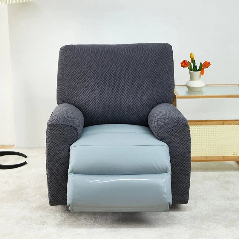 Recliner Cover - Interwoven Pattern - Dark Grey - Adaptable & Expandable