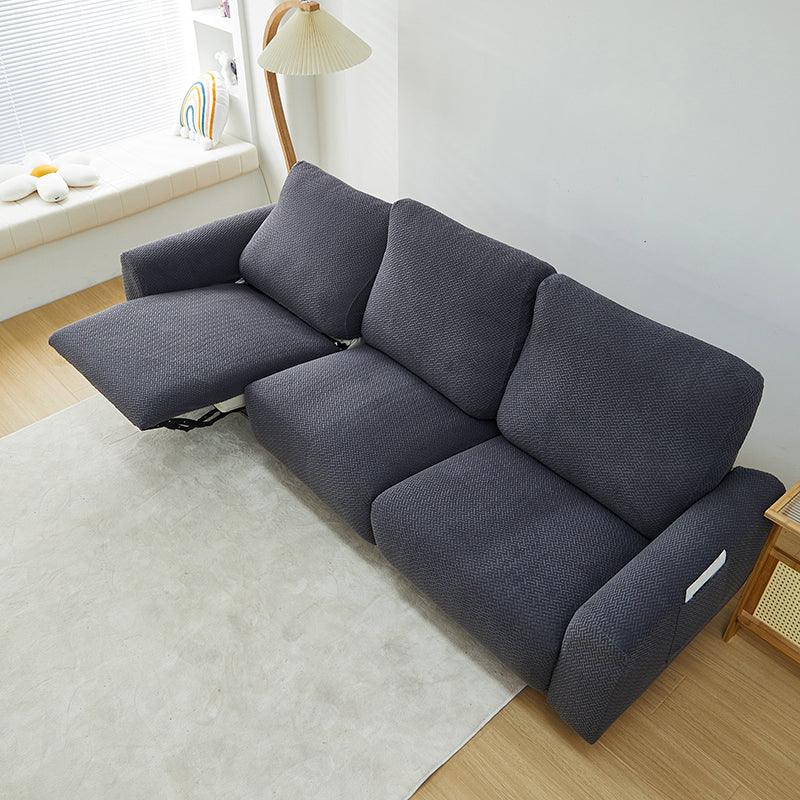 Recliner Cover - Interwoven Pattern - Dark Grey - Adaptable & Expandable