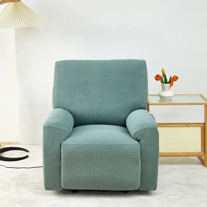 Recliner Cover - Interwoven Pattern - Dark Green - Adaptable & Expandable