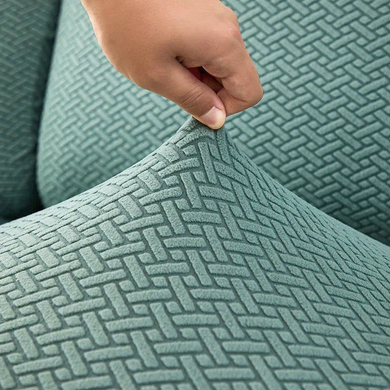 Recliner Cover - Interwoven Pattern - Dark Green - Adaptable & Expandable