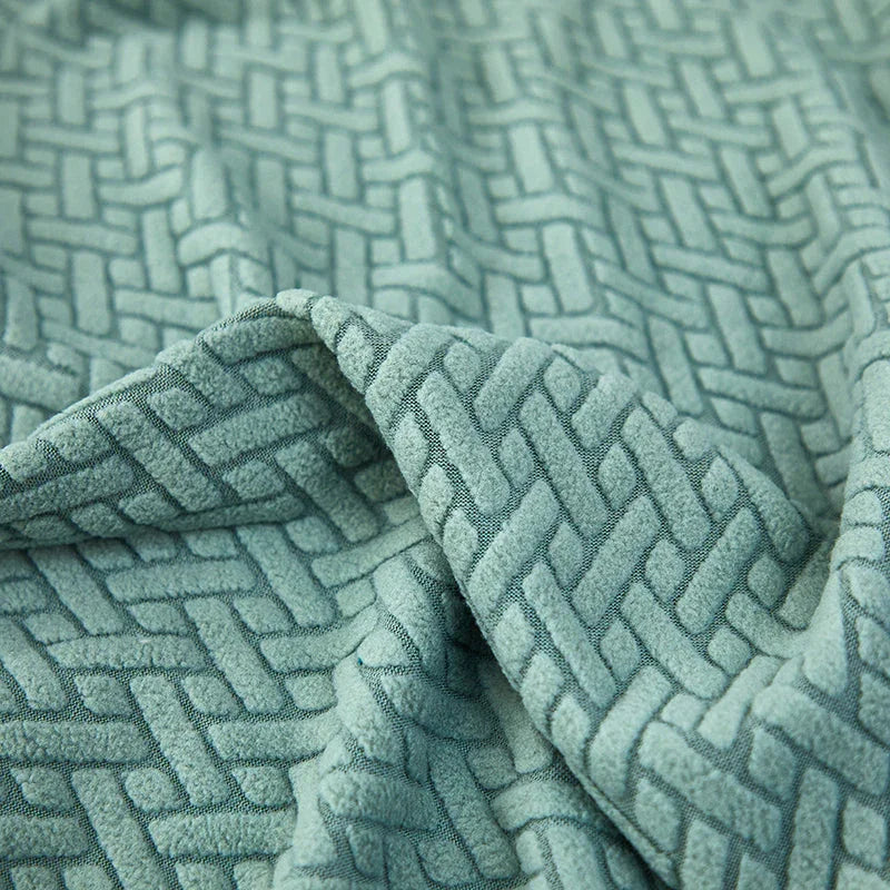 Recliner Cover - Interwoven Pattern - Dark Green - Adaptable & Expandable