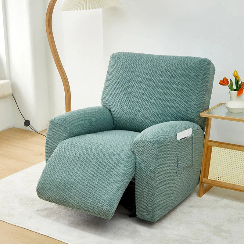 Recliner Cover - Interwoven Pattern - Dark Green - Adaptable & Expandable