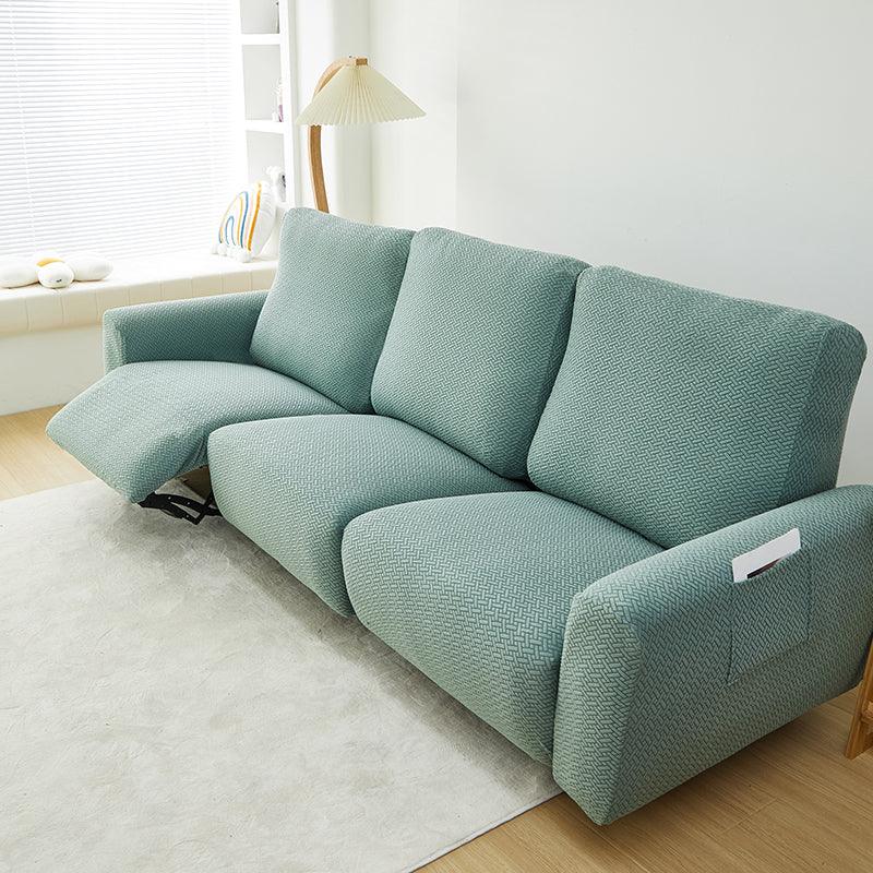 Recliner Cover - Interwoven Pattern - Dark Green - Adaptable & Expandable