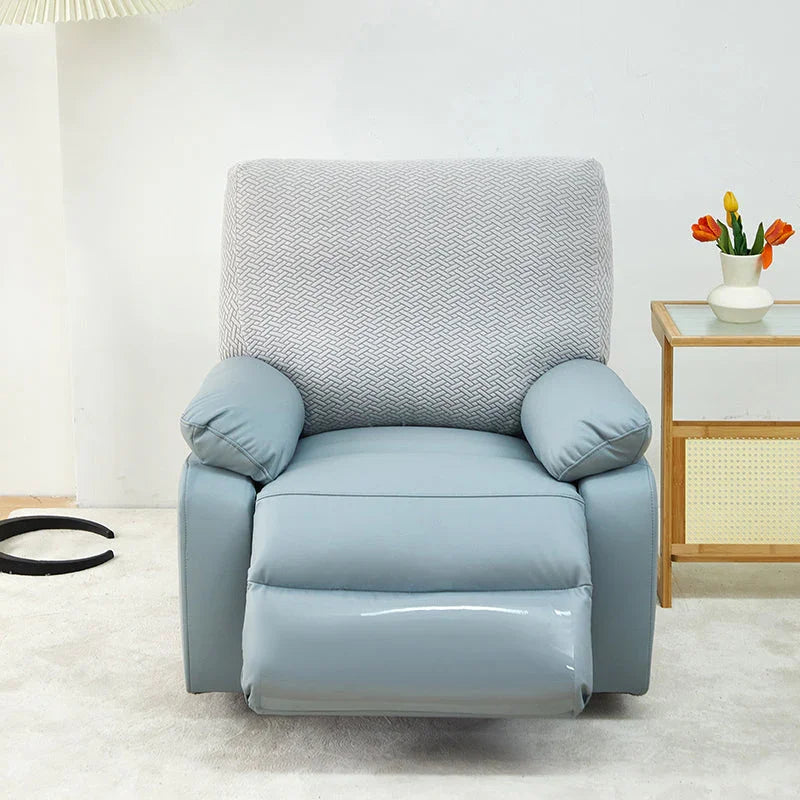 Recliner Cover - Interwoven Pattern - Light Grey - Adaptable & Expandable