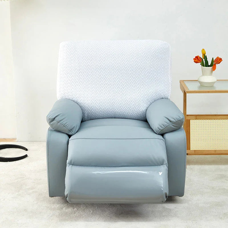 Recliner Cover - Interwoven Pattern - White - Adaptable & Expandable
